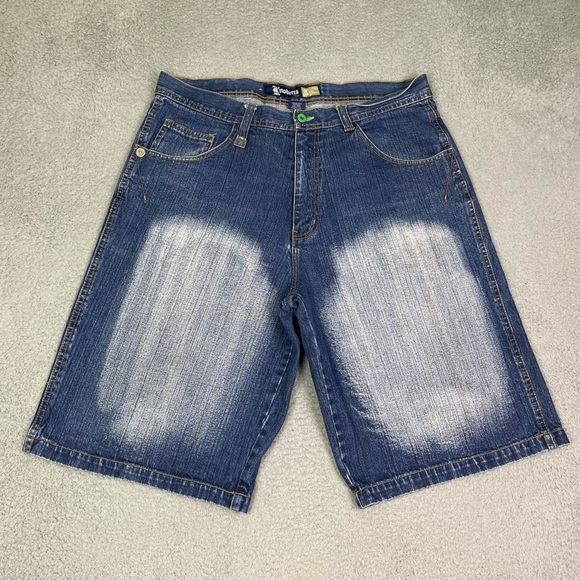 Vintage y2k baggy jean shorts - Picture 2 of 4